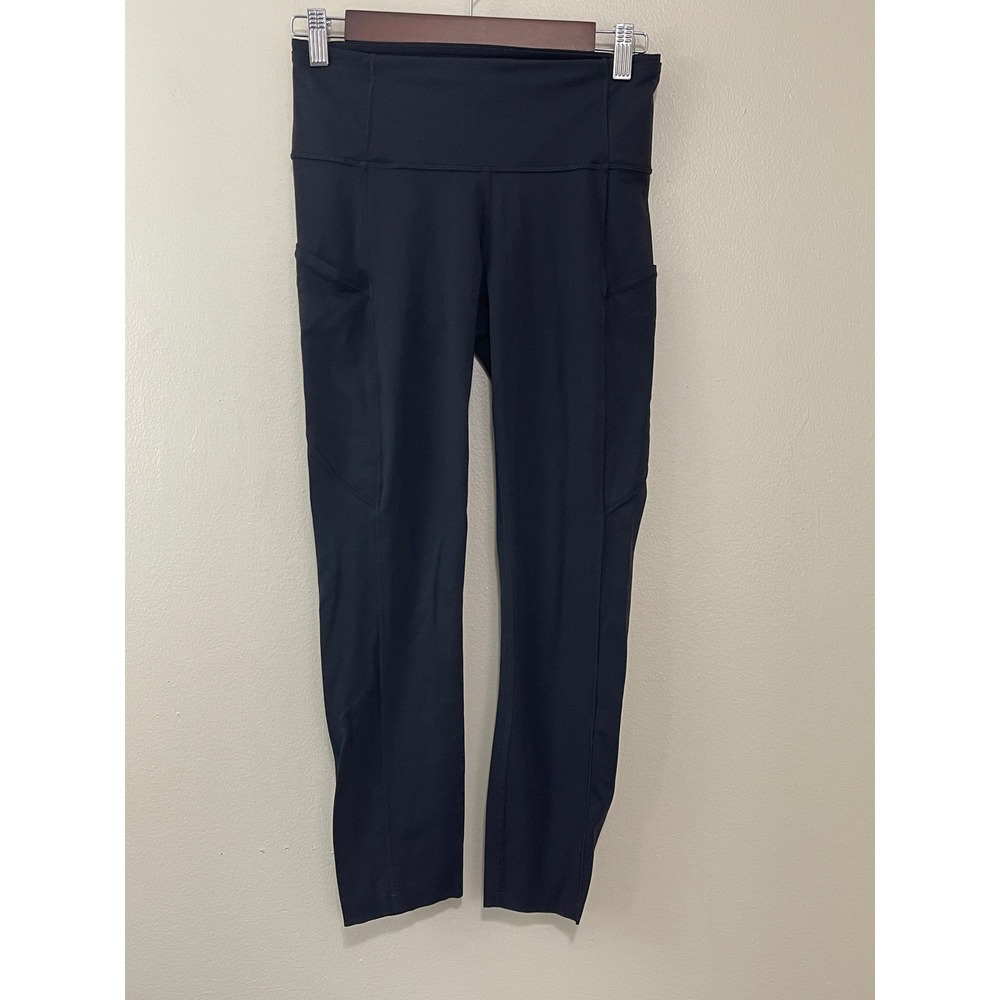 Lululemon Fast Free High-Rise Crop II 23" Non-Ref Nulux Womens 6 Black LW6BCXS‎